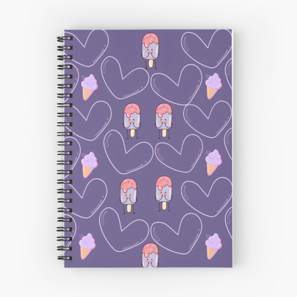 Item preview, Kawaii Ice Cream and Cute Hearts Pattern designed and sold by Azurart2.