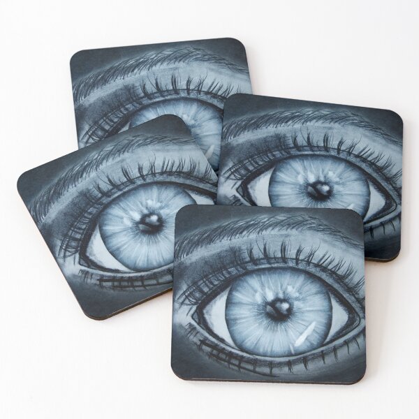 Item preview, Ocean Vision - Monochrome Blue Eye Drawing designed and sold by MAISON SYLVIE.