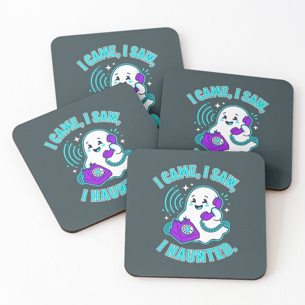 Item preview, I Came, I Saw, I Haunted. Cute Retro Ghost Phone Halloween Design. designed and sold by MyHappyArtShop.