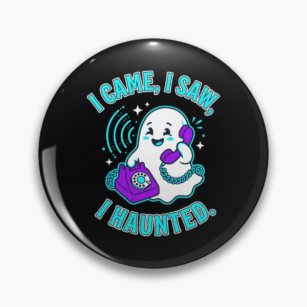 Item preview, I Came, I Saw, I Haunted. Cute Retro Ghost Phone Halloween Design. designed and sold by MyHappyArtShop.