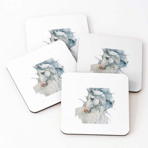 Item preview, Dreamy Watercolor White Horse - Ethereal Art designed and sold by Brandady.