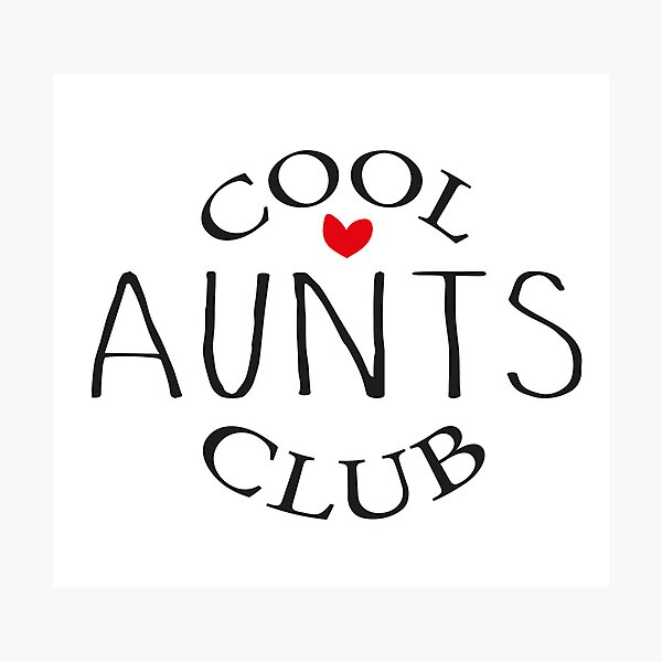 Item preview, Cool Aunts Club - Red Heart Typography designed and sold by eMKa82.