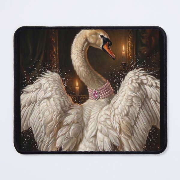 Item preview, White Swan Pink Pearl Necklace designed and sold by The Real Beast Art.