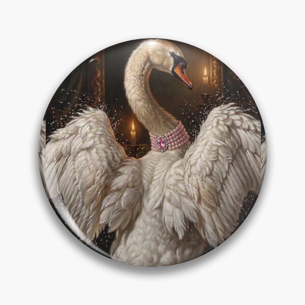Item preview, White Swan Pink Pearl Necklace designed and sold by The Real Beast Art.