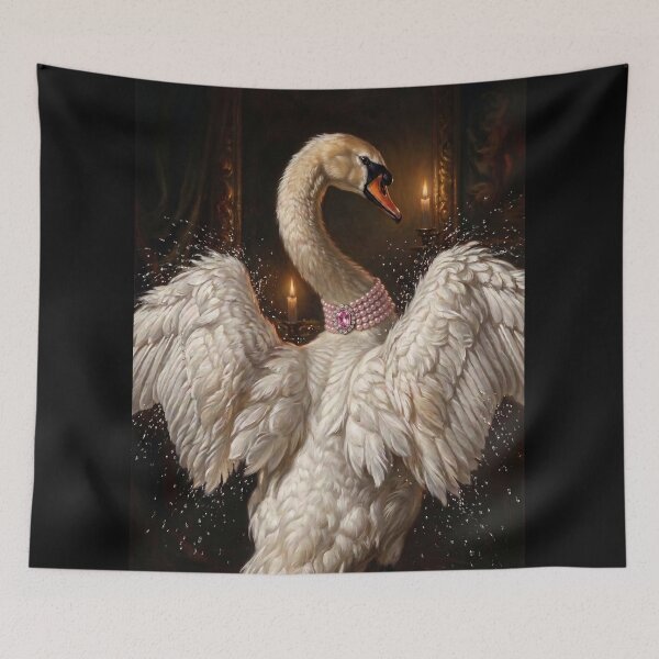 Item preview, White Swan Pink Pearl Necklace designed and sold by Real Beast Art.