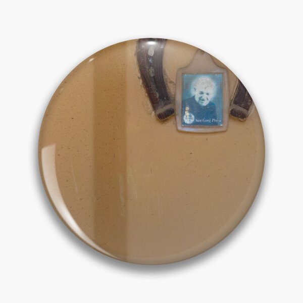 Item preview, Vintage Horseshoe Good Luck Shrine With Small Portrait On Orange Wall designed and sold by Nmallia.