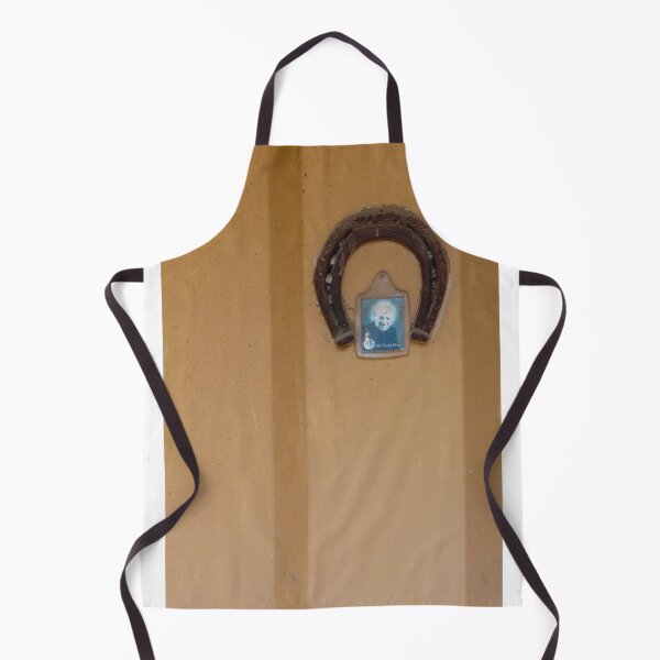 Item preview, Vintage Horseshoe Good Luck Shrine With Small Portrait On Orange Wall designed and sold by Nmallia.