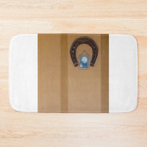 Item preview, Vintage Horseshoe Good Luck Shrine With Small Portrait On Orange Wall designed and sold by Nmallia.