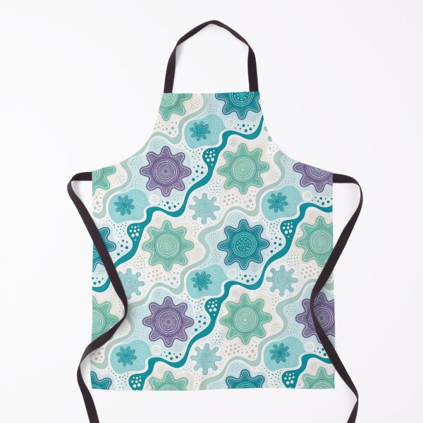 Item preview, Teal Organic Abstract Seamless Pattern designed and sold by Soul Path Studio.