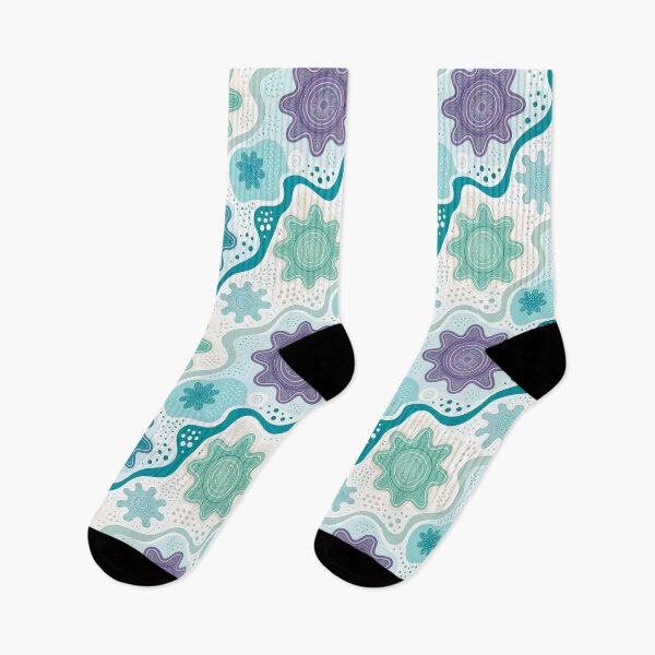 Item preview, Teal Organic Abstract Seamless Pattern designed and sold by Soul Path Studio.