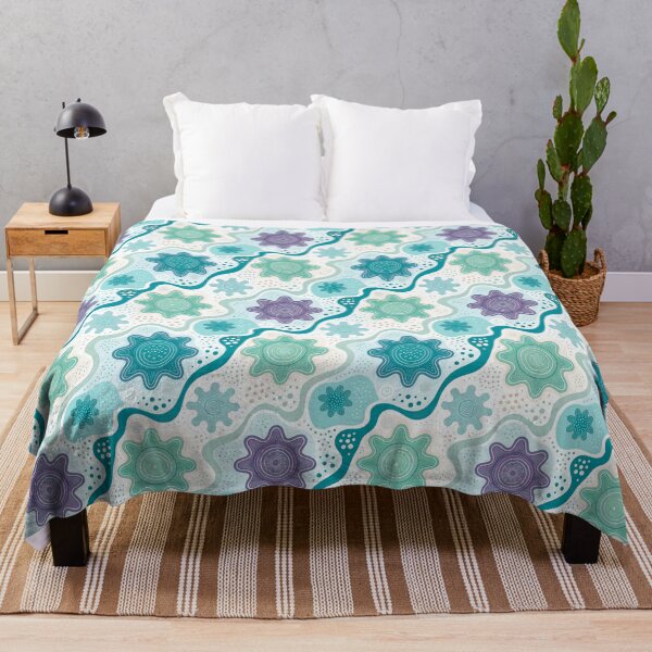 Item preview, Teal Organic Abstract Seamless Pattern designed and sold by Soul Path Studio.