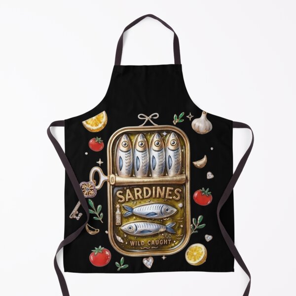Item preview, Cute Gold Sardines Canned Fish Aesthetic Foodie Art designed and sold by KTD28_SHOP.