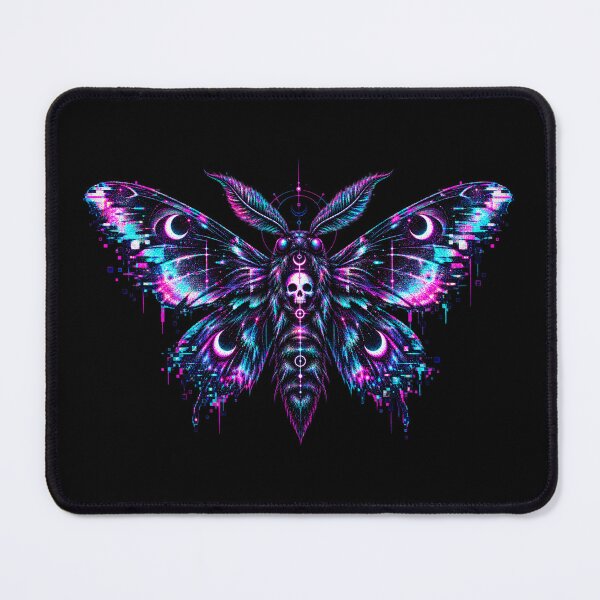 Item preview, Glitch Moth – Cyber Occult Moth Art designed and sold by JupiterGlitchEmpire.