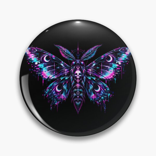 Item preview, Glitch Moth – Cyber Occult Moth Art designed and sold by JupiterGlitchEmpire.