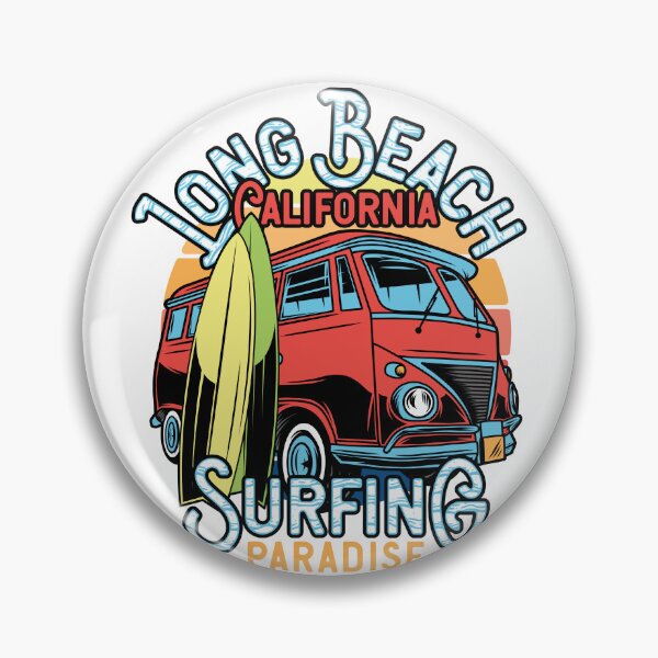 Item preview, Long Beach California Surfing Paradise Retro Surf Van Sunset Graphic designed and sold by heedooppod.