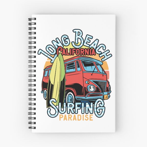 Item preview, Long Beach California Surfing Paradise Retro Surf Van Sunset Graphic designed and sold by heedooppod.
