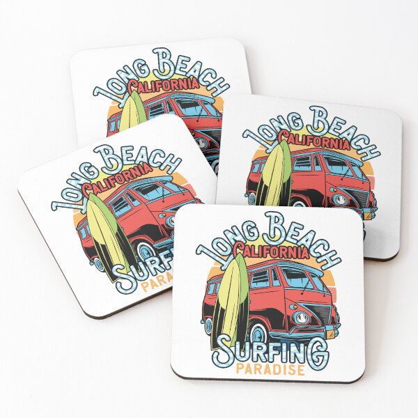 Item preview, Long Beach California Surfing Paradise Retro Surf Van Sunset Graphic designed and sold by heedooppod.