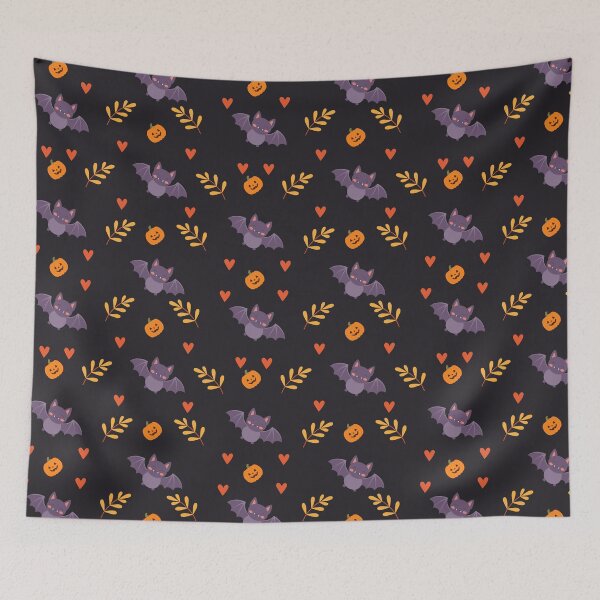 Item preview, Cute Bat Halloween Pattern Pumpkin Autumn Leaves designed and sold by ElenMart.