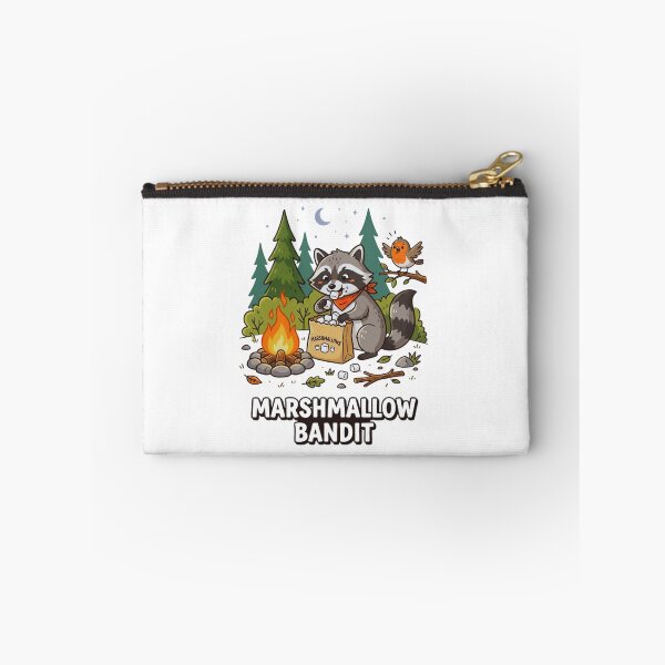 Item preview, Marshmallow Bandit Cute Camping Raccoon Illustration designed and sold by GabeMountainArt.
