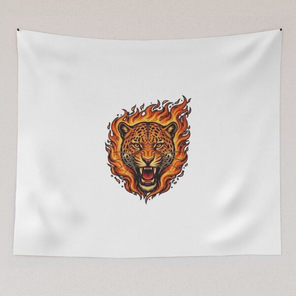 Item preview, Jaguar Head on Fire designed and sold by The best online style shop.