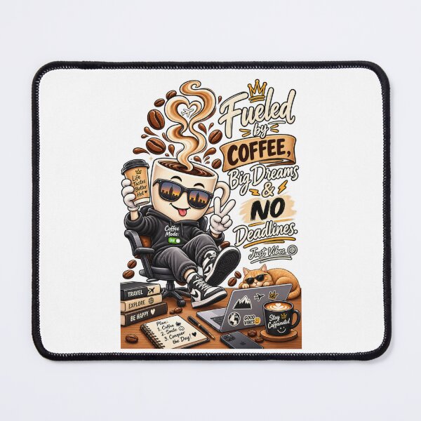Item preview, Fueled by Coffee Big Dreams and No Deadlines Funny Office Work Humor designed and sold by TrendVault USA.