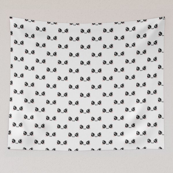Item preview, Adorable kawaii owo blushing shiny eyes face pattern designed and sold by BlushyPrint.