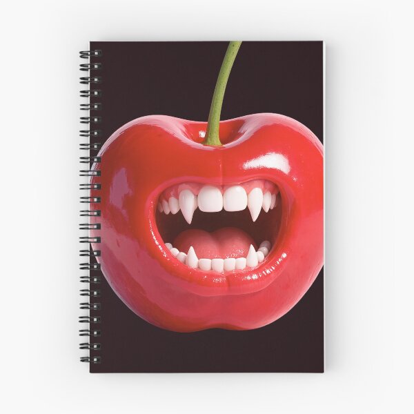 Item preview, Vampire Cherry Monster Mouth with Sharp Fangs 3D Artwork designed and sold by OksArtStudio.