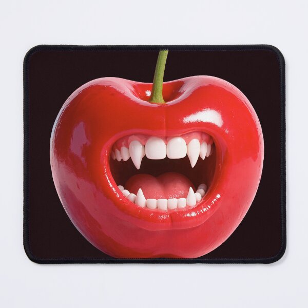 Item preview, Vampire Cherry Monster Mouth with Sharp Fangs 3D Artwork designed and sold by OksArtStudio.