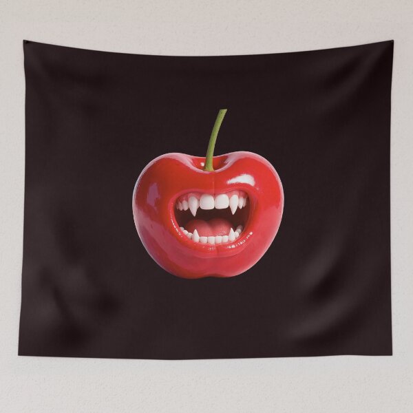 Item preview, Vampire Cherry Monster Mouth with Sharp Fangs 3D Artwork designed and sold by OksArtStudio.