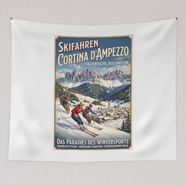 Item preview, Skiing in Cortina D'Ampezzo designed and sold by Theodor Decker.