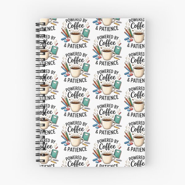Item preview, Impulsado por café y paciencia — Diseño divertido de café para profesores designed and sold by Tipsy24.