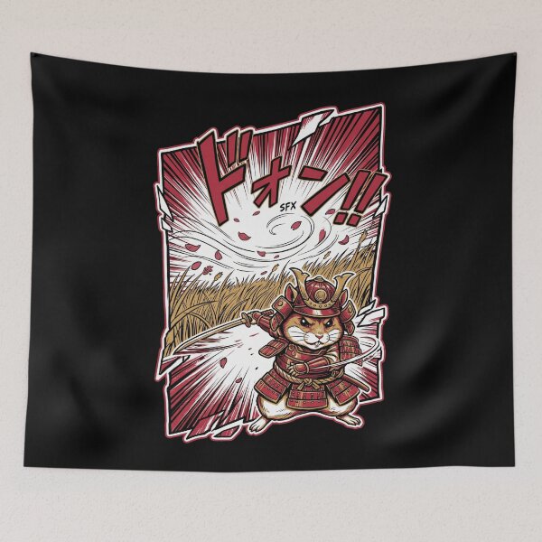 Item preview, Samurai Hamster Shonen Manga Katana Slash Japanese Anime Aesthetic designed and sold by mood-draftsman.
