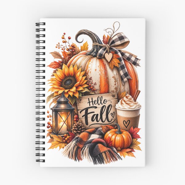 Item preview, Hello Fall Cozy Pumpkin Coffee Design designed and sold by Wild Ink Studio by Barbara.