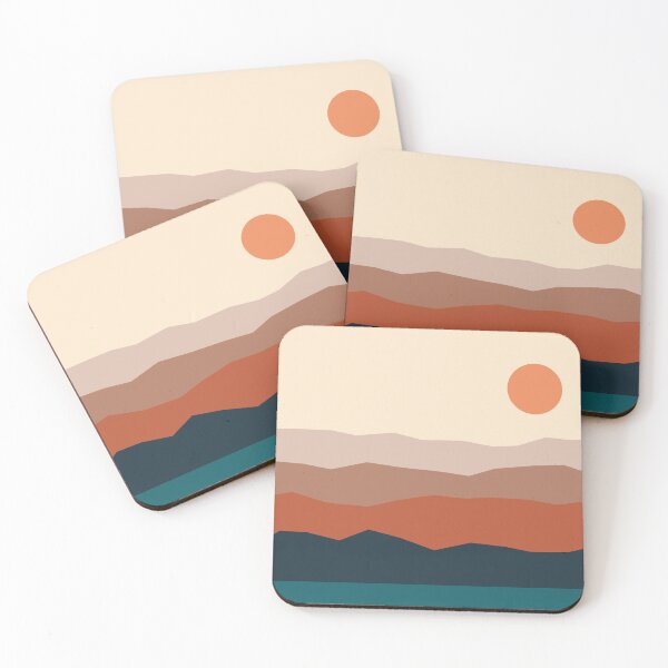 Item preview, Layered Coastal Cliffs Sunset Landscape designed and sold by BondiDrift.