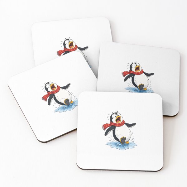 Item preview, Funny Sliding Penguin Cartoon designed and sold by Meemana.