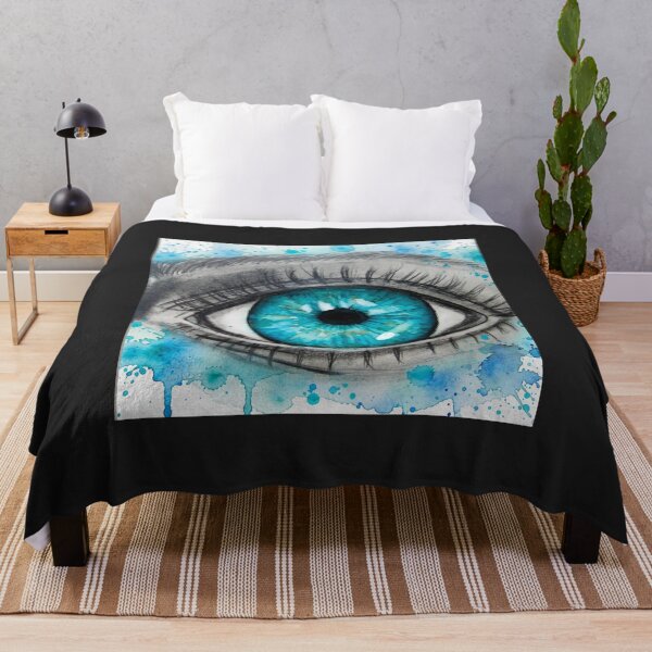 Item preview, Sky Gaze - Watercolor Blue Eye Splash Art designed and sold by MAISON SYLVIE.