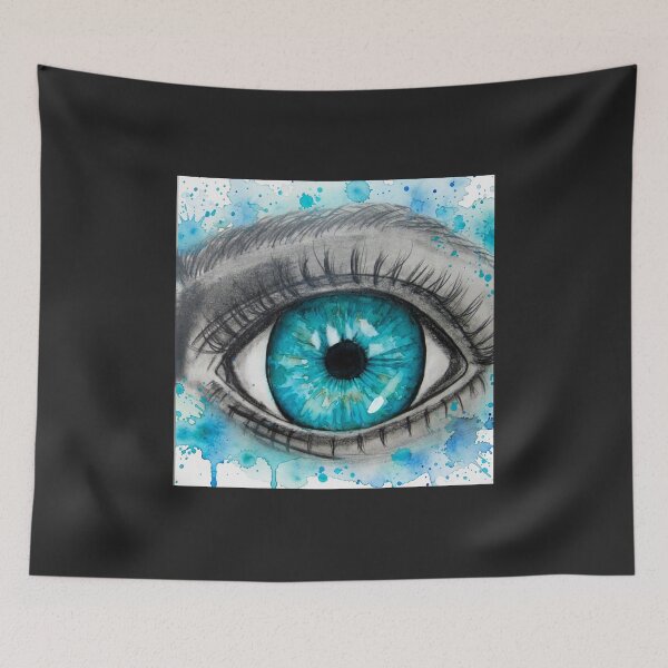 Item preview, Sky Gaze - Watercolor Blue Eye Splash Art designed and sold by MAISON SYLVIE.