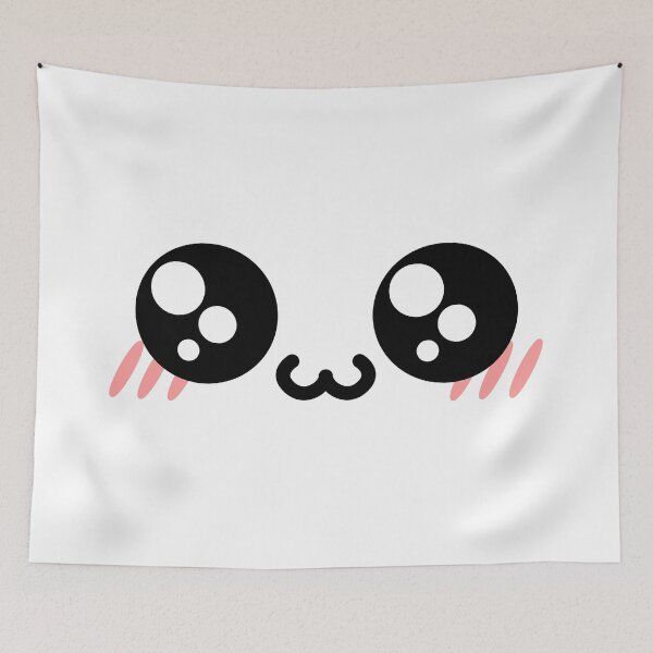 Item preview, Lovely kawaii owo blushing shiny eyes face designed and sold by BlushyPrint.
