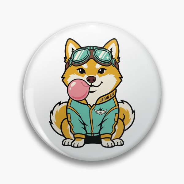 Item preview, Cute Shiba Inu Aviator Pilot Bubble Gum Japanese Streetwear Aesthetic designed and sold by mood-draftsman.