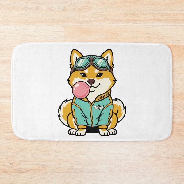 Item preview, Cute Shiba Inu Aviator Pilot Bubble Gum Japanese Streetwear Aesthetic designed and sold by mood-draftsman.