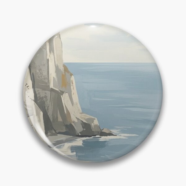 Item preview, Coastal Cliffs – Minimalist Ocean View Landscape Art designed and sold by Zaramodo.