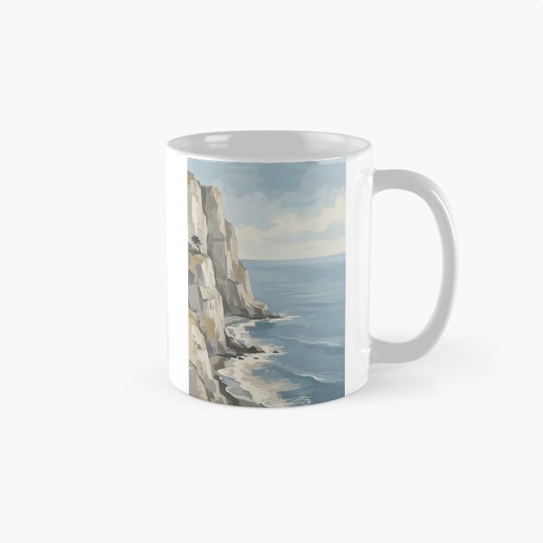 Item preview, Coastal Cliffs – Minimalist Ocean View Landscape Art designed and sold by Zaramodo.
