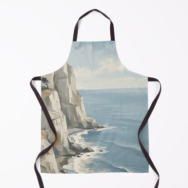 Item preview, Coastal Cliffs – Minimalist Ocean View Landscape Art designed and sold by Zaramodo.