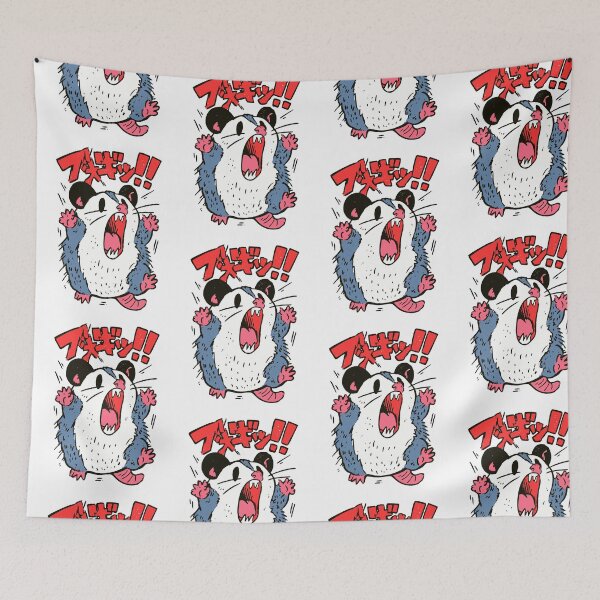 Item preview, Angry Opossum Screaming Japanese Sound Effect | Manga Trash Mammal Art designed and sold by kuwagatamushi.