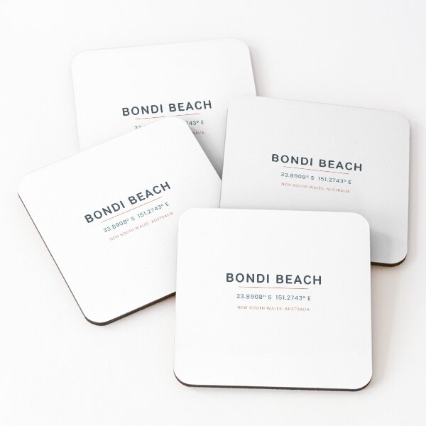 Item preview, Bondi Beach Coordinates Minimalist Design designed and sold by BondiDrift.