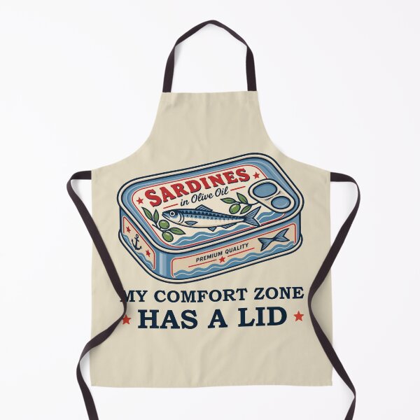 Item preview, My Comfort Zone Has a Lid –  Vintage Sardine Can Retro Seafood  designed and sold by Skryp-art.