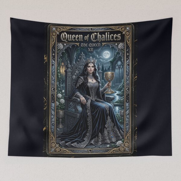 Item preview, Queen of Chalices- tarot card designed and sold by Studio77-Gothic.