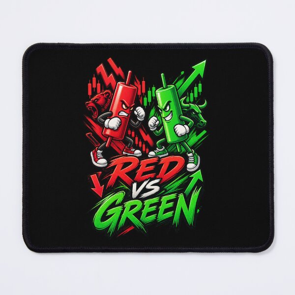 Item preview, Red vs Green Minimalist Trading Shirt designed and sold by NovaMoodCo.