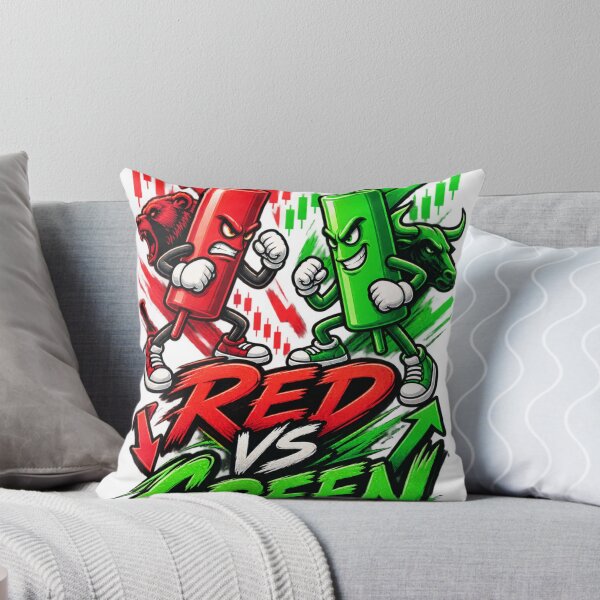 Item preview, Red vs Green Minimalist Trading Shirt designed and sold by NovaMoodCo.