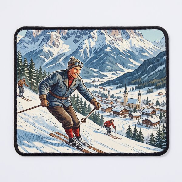 Item preview, Skiing in Garmisch designed and sold by Theodor Decker.